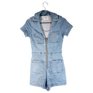 Show me your MUMU Blue Denim Romper Women's XS Short Sleeve